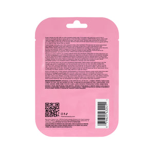 Freeman Ultra-hydrating face sheet mask pouch, back with QR code and barcode