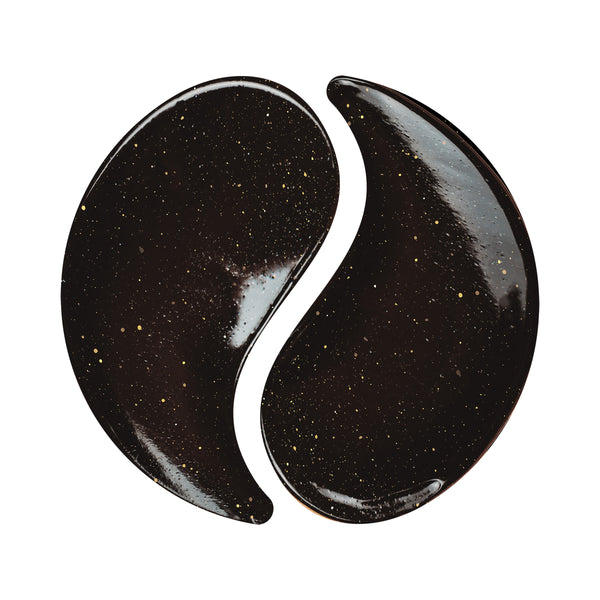 Black de-puffing hydrogel under-eye patches, two crescent shapes