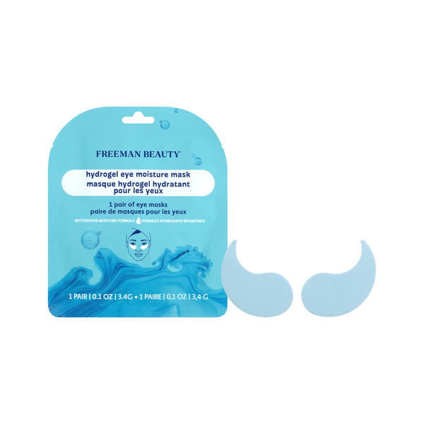 Freeman Moisture Mask Face Set hydrogel eye mask packet and two blue hydrogel eye patches