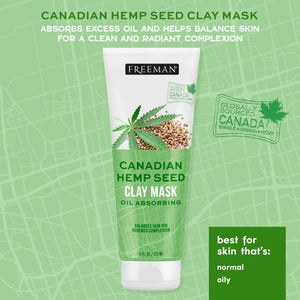 Facial mask variety bundle tube: Freeman Canadian Hemp Seed Clay Mask, green.
