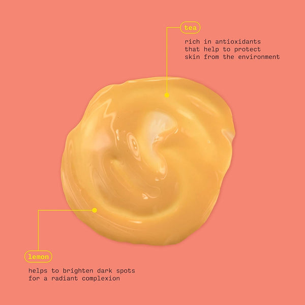 Yellow honey-style facial mask gel disc, smooth glossy surface