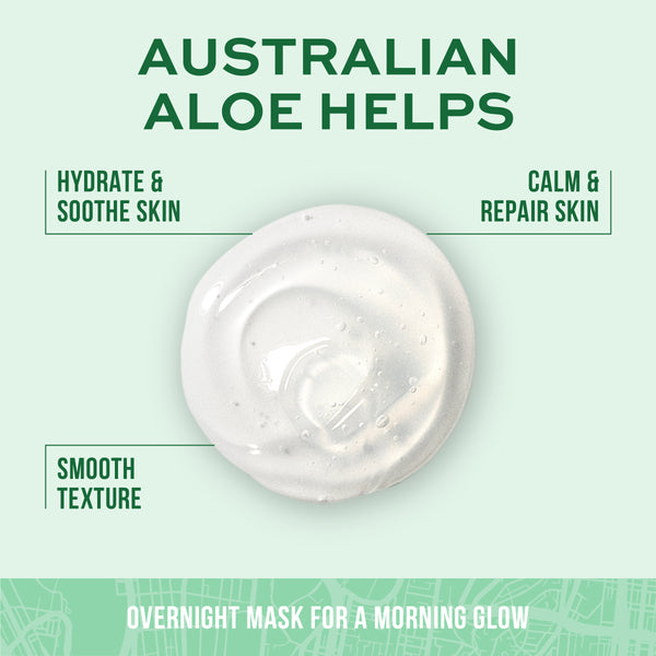 Freeman Beauty Exotic Blends Hydrating Australian Aloe Jelly Mask texture showing benefits for skin