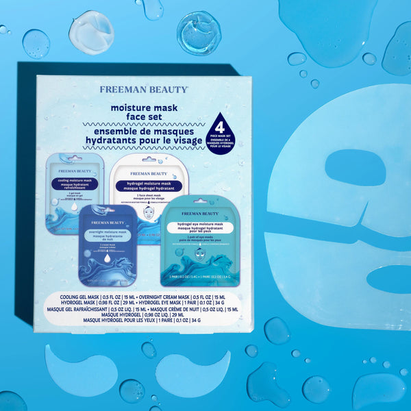 Freeman Moisture Mask Face Set containing four individual skincare masks