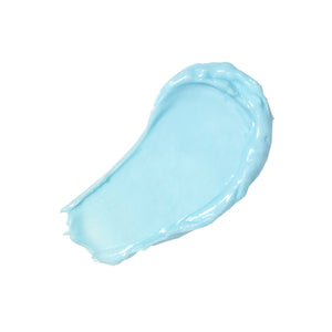 Light blue hydrating gel cream mask swatch on skin