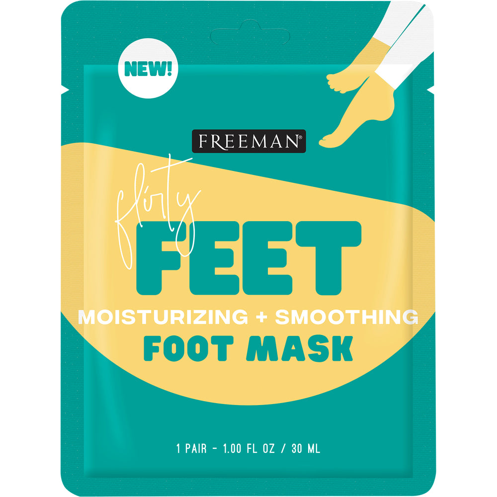 Freeman foot mask pouch, teal and yellow, moisturizing + smoothing for 1 pair (30 mL)