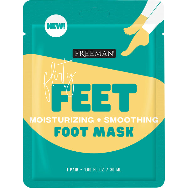Freeman foot mask pouch, teal and yellow, moisturizing + smoothing for 1 pair (30 mL)