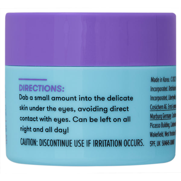 Back of FREEMAN eye cream container showing directions and manufacturing details