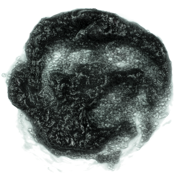 Charcoal gel mask texture, dark gray exfoliating scrub with bubbly foam