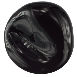 Black peel-off gel mask in a glossy glob