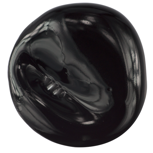 Black peel-off gel mask in a glossy glob