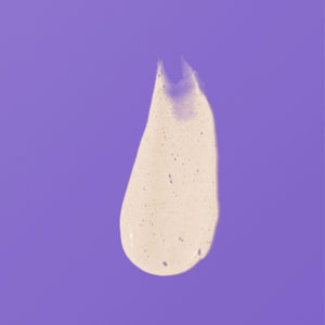 Off-white cleanser gel drop for facial exfoliation