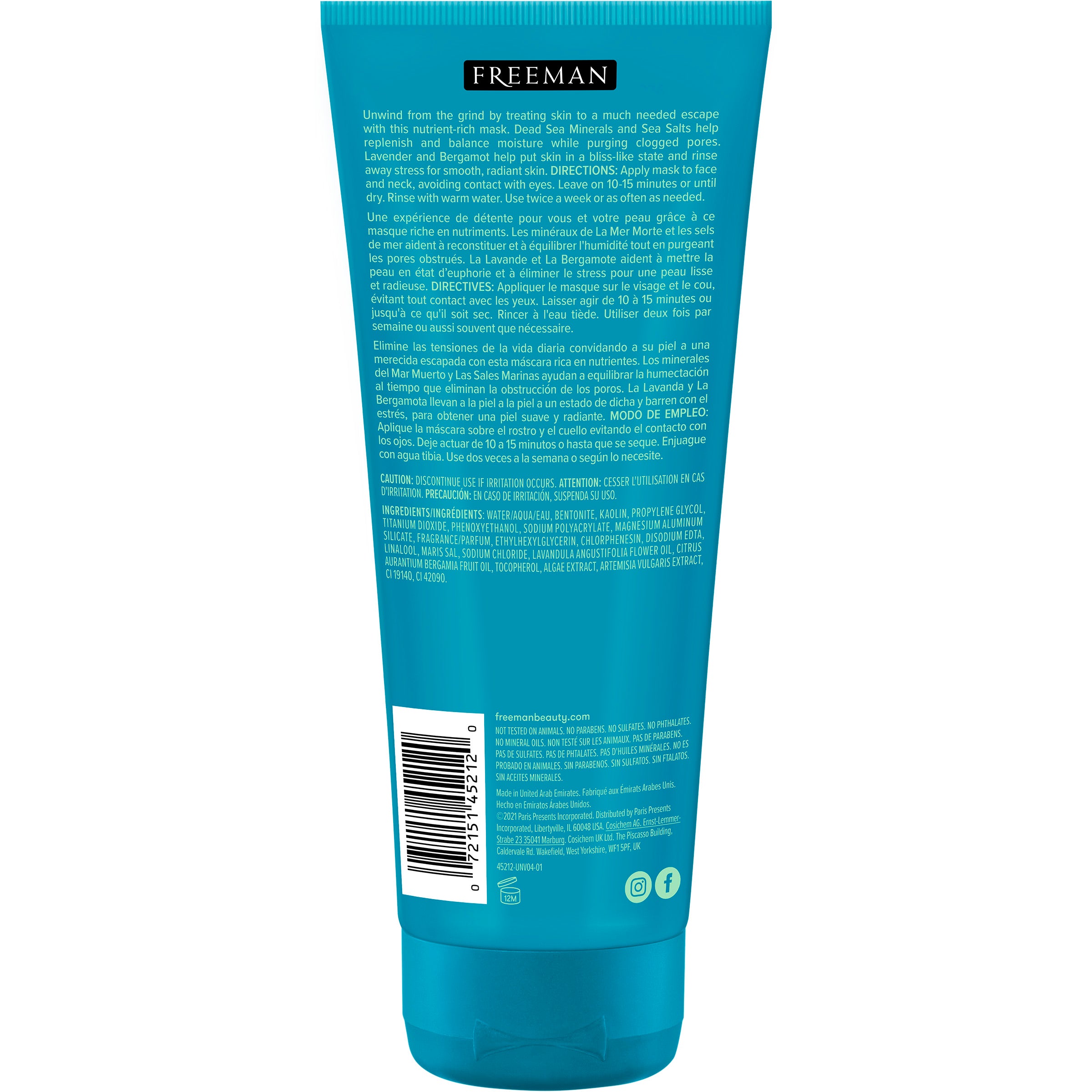 Anti-Stress Dead Sea Minerals Clay Mask – Freeman Beauty