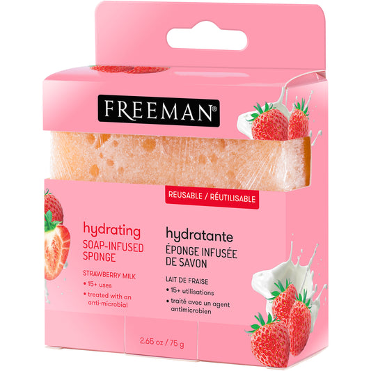 Hydrating Strawberry Milk Soap-Infused Sponge