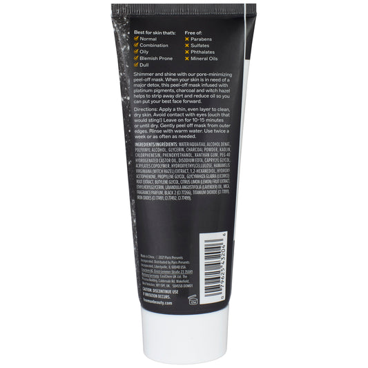 Clearing Shimmer Charcoal & Witch Hazel Peel Off Mask