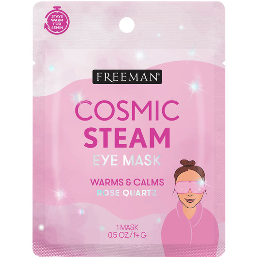 Cosmic Holographic Rose Quartz Steam Eye Mask